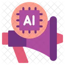 Ai In Marketing Artificial Intelligence Technology Icon