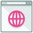 Globale Internet Pagina Web Icon