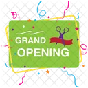 Inauguration Ribbon Grand Opening Soon Opening Soon Logo Icon