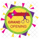 Inauguration Ribbon Grand Opening Soon Opening Soon Logo Icon