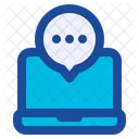 Inbox Chat Laptop Icon