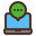 Inbox Chat Laptop Icon