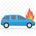 Incendio In Unauto Auto In Fiamme Auto Riscaldata Icon