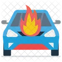 Motore dell'auto in fiamme  Icon