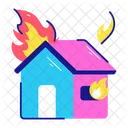 Incendio Em Casa Casa Em Chamas Predio Em Chamas Icon