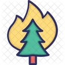 Fuego Bosque Arbol Icono