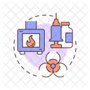 Waste Incineration Medical Garbage Icon