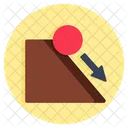 Inclined Plane Friction Force Sloping Surface Icon