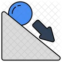 Inclined Plane Friction Force Sloping Surface Icon