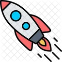Inclined Rocket Launch Rocket Icon