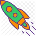 Inclined Rocket Launch Rocket Icon