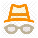 Spy Glasses Hat Icon