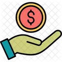 Income Hand Coin Icon