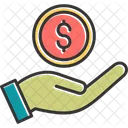 Income Hand Coin Icon