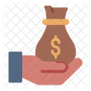 Income Cash Money Bag Icon