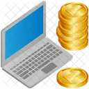 Laptop Money Dollar Icon