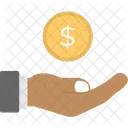 Hand Dollar Coin Icon