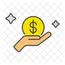 Income Receive Hand Icon