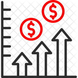 Income Chart Icon - Download in Dualtone Style