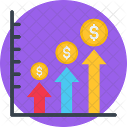 Income Chart Icon - Download in Rounded Style