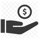 Cash Coin Hand Icon