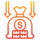 Income Decrease Budget Icon