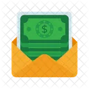 Income Cash Salary Mail Icon