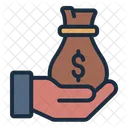Income Cash Money Bag Icon