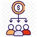 Income Pyramid Currency Distributor Icon