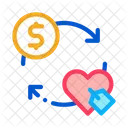 Heart Dollar Money Icon