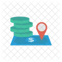 Income Earning Map Icon