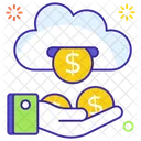 Income Stream Financial Cloud Cloud Business Icon
