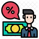 Business Man Discount Icon