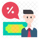 Business Man Discount Icon