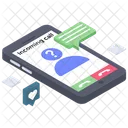 Incoming Call Smartphone Ringing Accept Call Icon