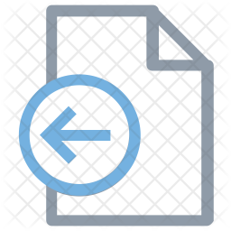 Incoming File Icon - Download in Colored Outline Style