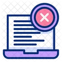 Incorrect Data On Laptop Wrong Data On Laptop Wrong Data Icon