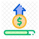 Increase dollar value  Icon