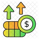 Increase Money Growth Business Icon