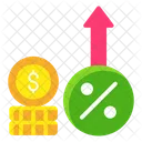 Increase Rate Interest Rate Rebate Icon