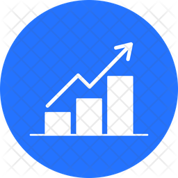 Increasing Chart Icon - Download in Rounded Style