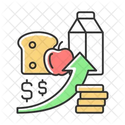 Increasing food prices  Icon