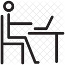 Freelance Poste De Travail Ordinateur Portable Icône