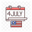 Independence Flag Holiday Icon