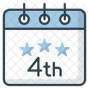Independence Day Calendar Icon