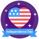 Independence Day Banner Happy Indepence Day 4th July Banner Icon