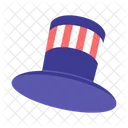 Patriotic Hat Fourth Of July Uncle Sam Hat Icon
