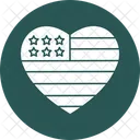 Independence Day Heart  Icon