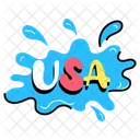 Usa Independence Day Alphabets Icon