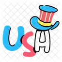 Top Hat Independence Hat Independence Cap Icon